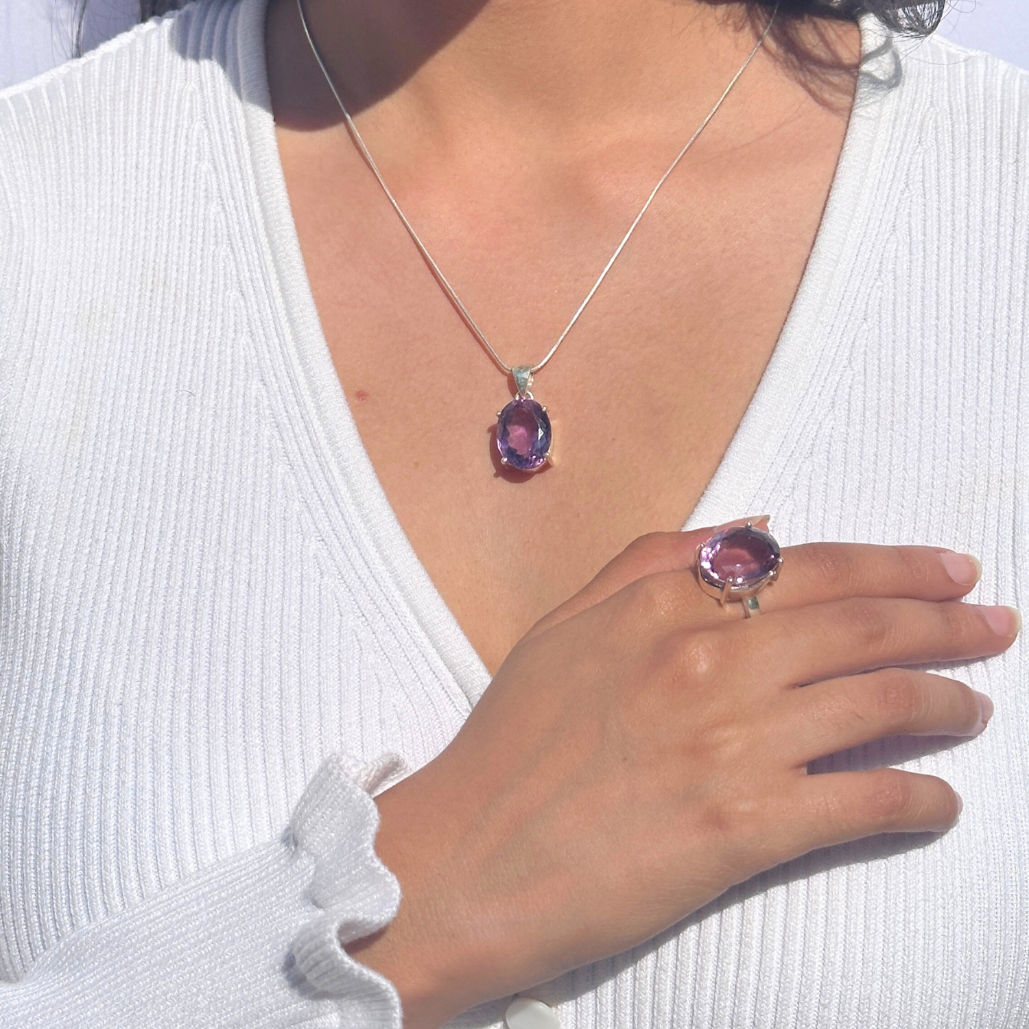 Zhen Amethyst Silver 925 Pendant