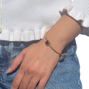 Liora Garnet 18K Gold Plated Silver 925 Bangle