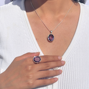 Mysa Amethyst Silver 925 Pendant