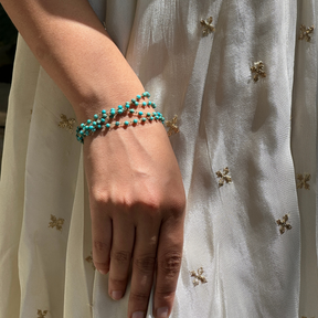 Soe Turquoise 18k Gold Plated Silver 925 Bracelet