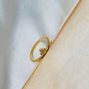 Sunrise Gold Plated Silver 925 Ring Stack