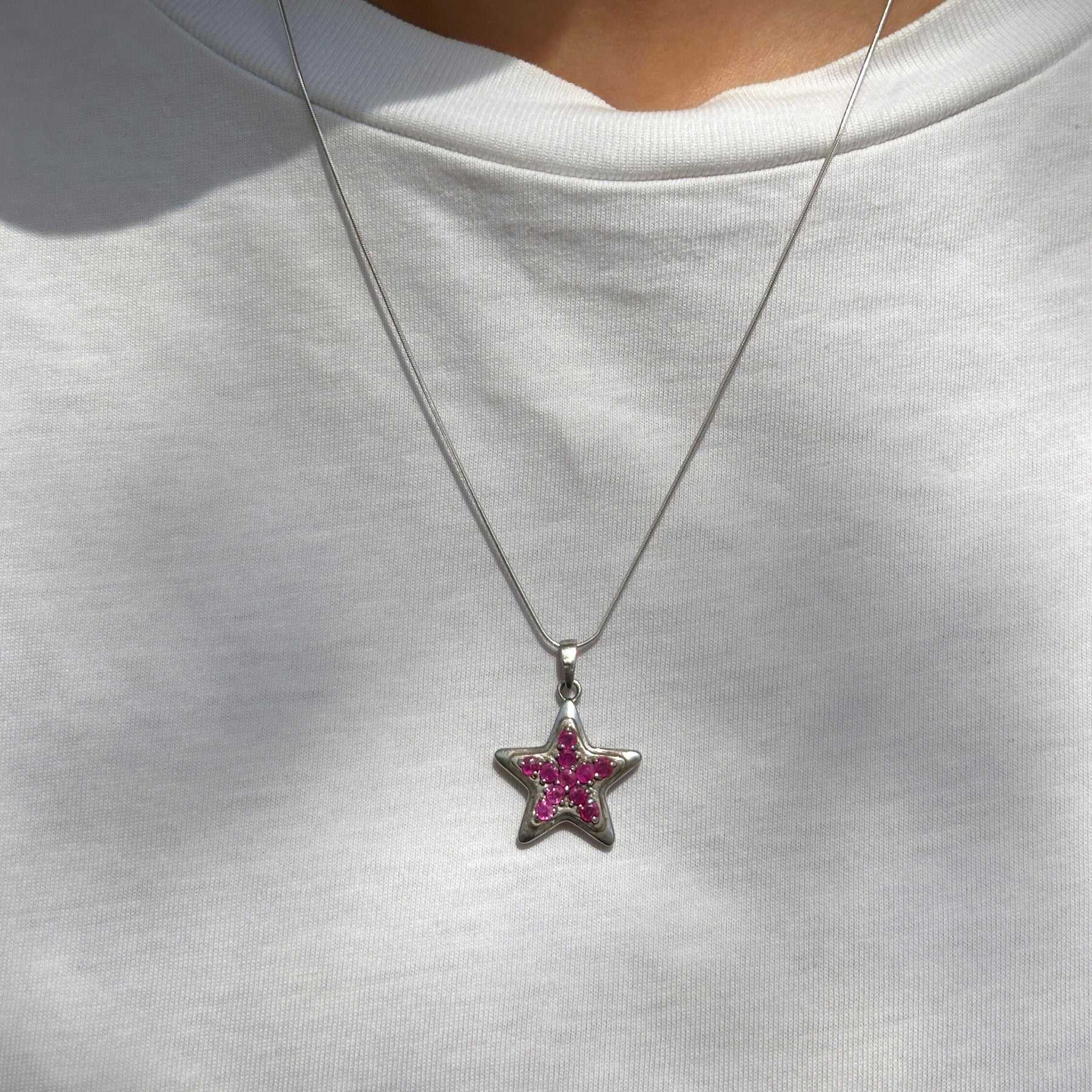 Bliss Ruby Silver 925 Star Pendant