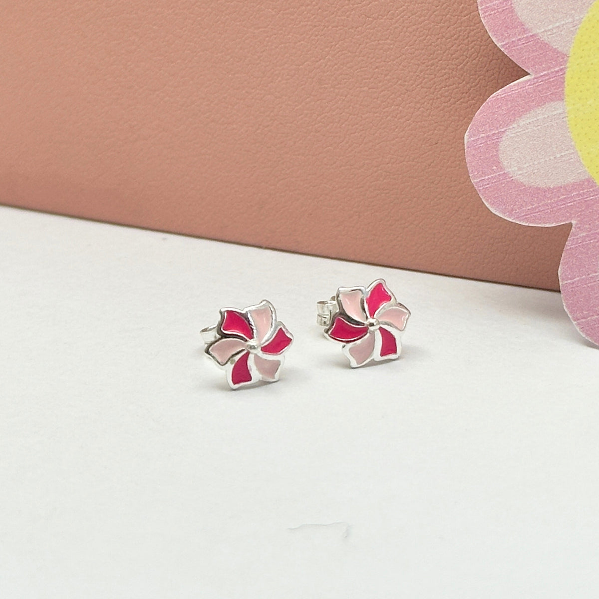 Flower Silver 925 Kids Studs