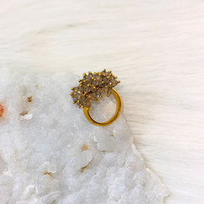 Grey Hues Beads Ring