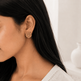 Bindu 18K Gold Plated Silver 925 Beaded Stud Earrings