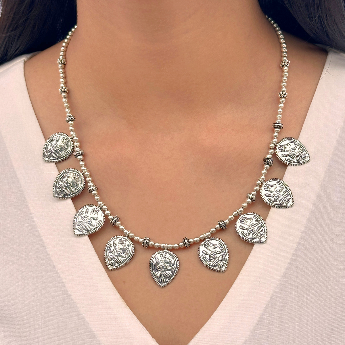 Kin Traditional Silver 925 Necklace