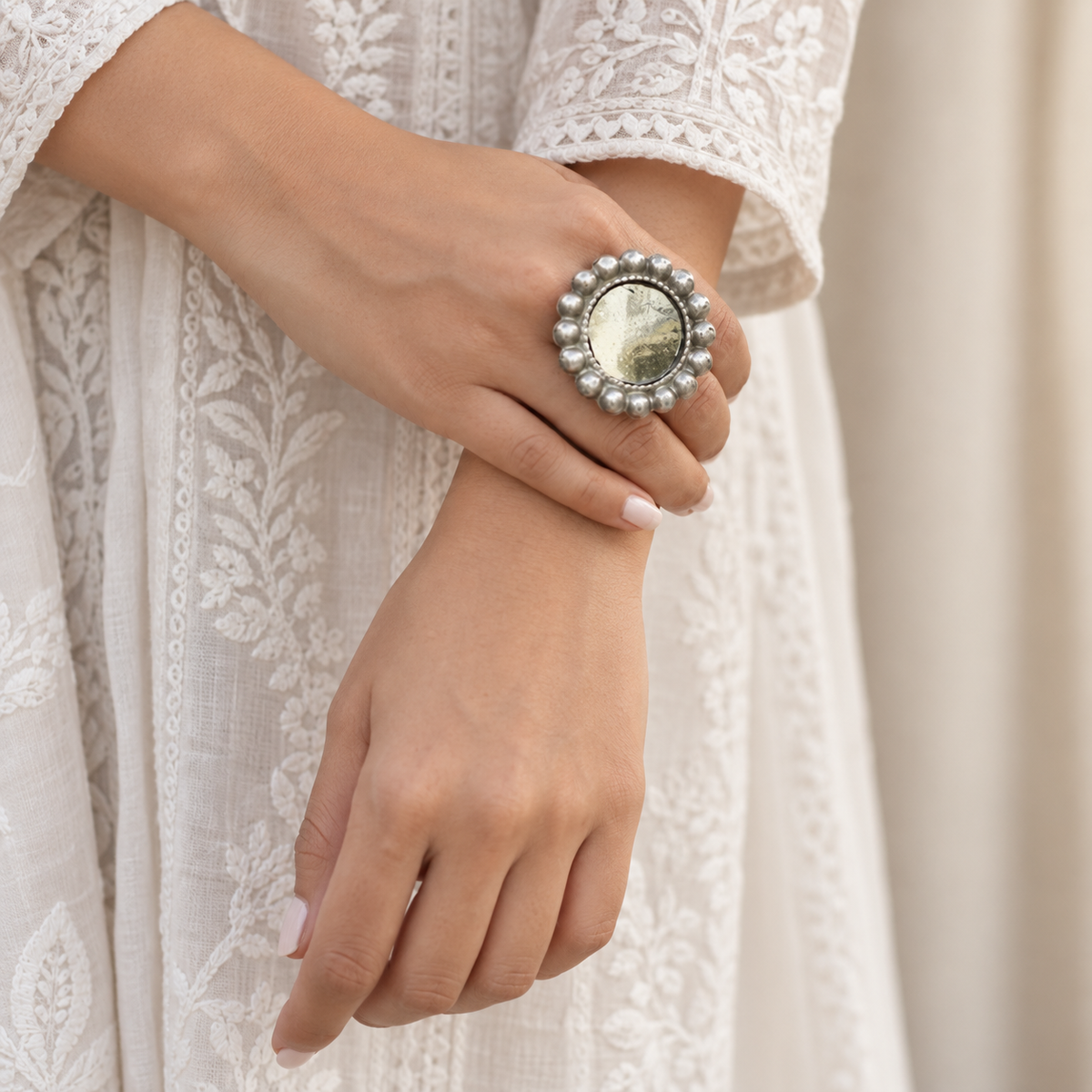 Aayina Silver Flower Ring