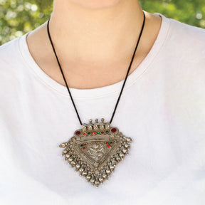 Traditional Silver 925 Necklace, Sterling Silver Ethnic Necklace, Tribal Silver Necklace, Handcrafted Silver 925 Necklace