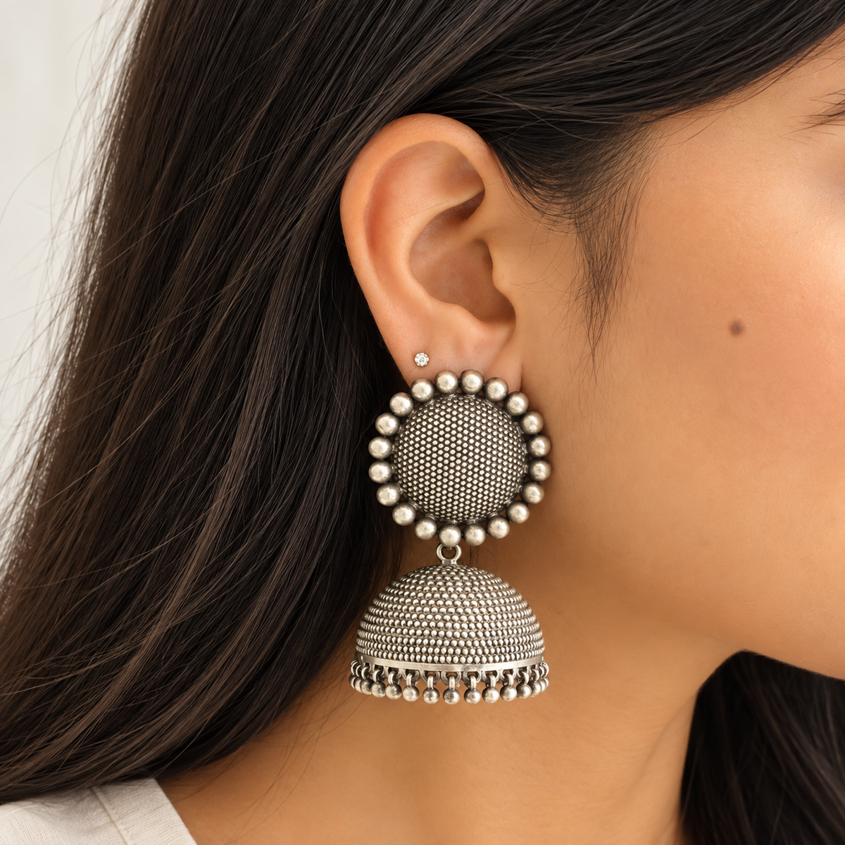 Amala Silver 925 Jhumki Earrings