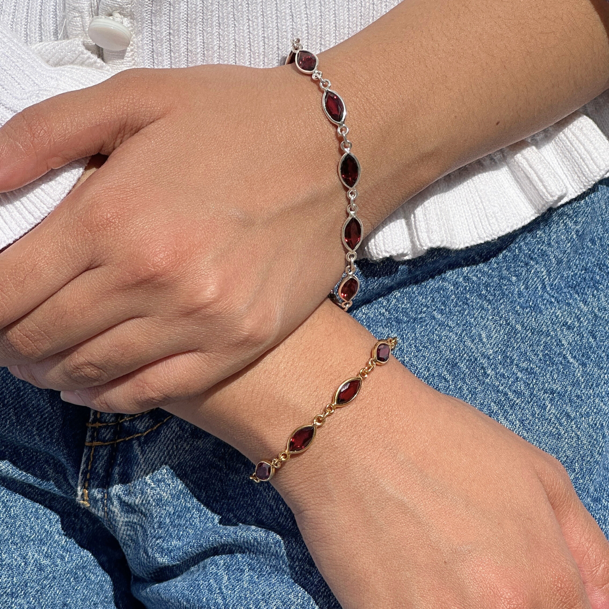 Natural garnet gemstone silver bracelet, Bracelet, Silver Bracelet, garnet Bracelet, Red garnet 925 sterling silver bracelet