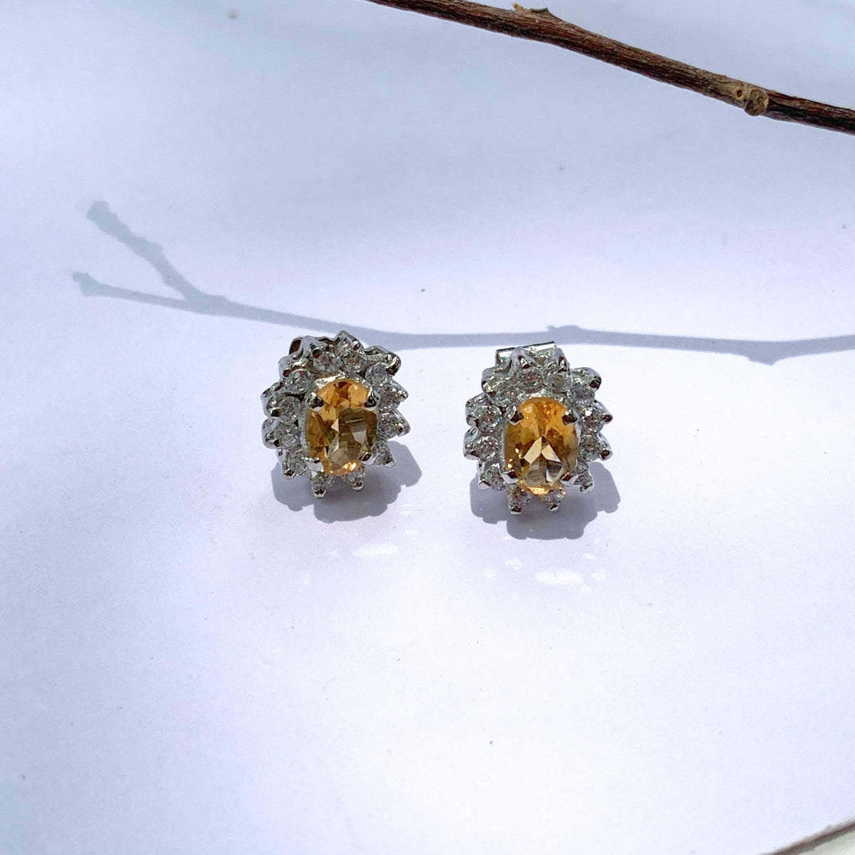 Everyday wear earrings modern stylish Gemstone Zircon Silver 925 Studs