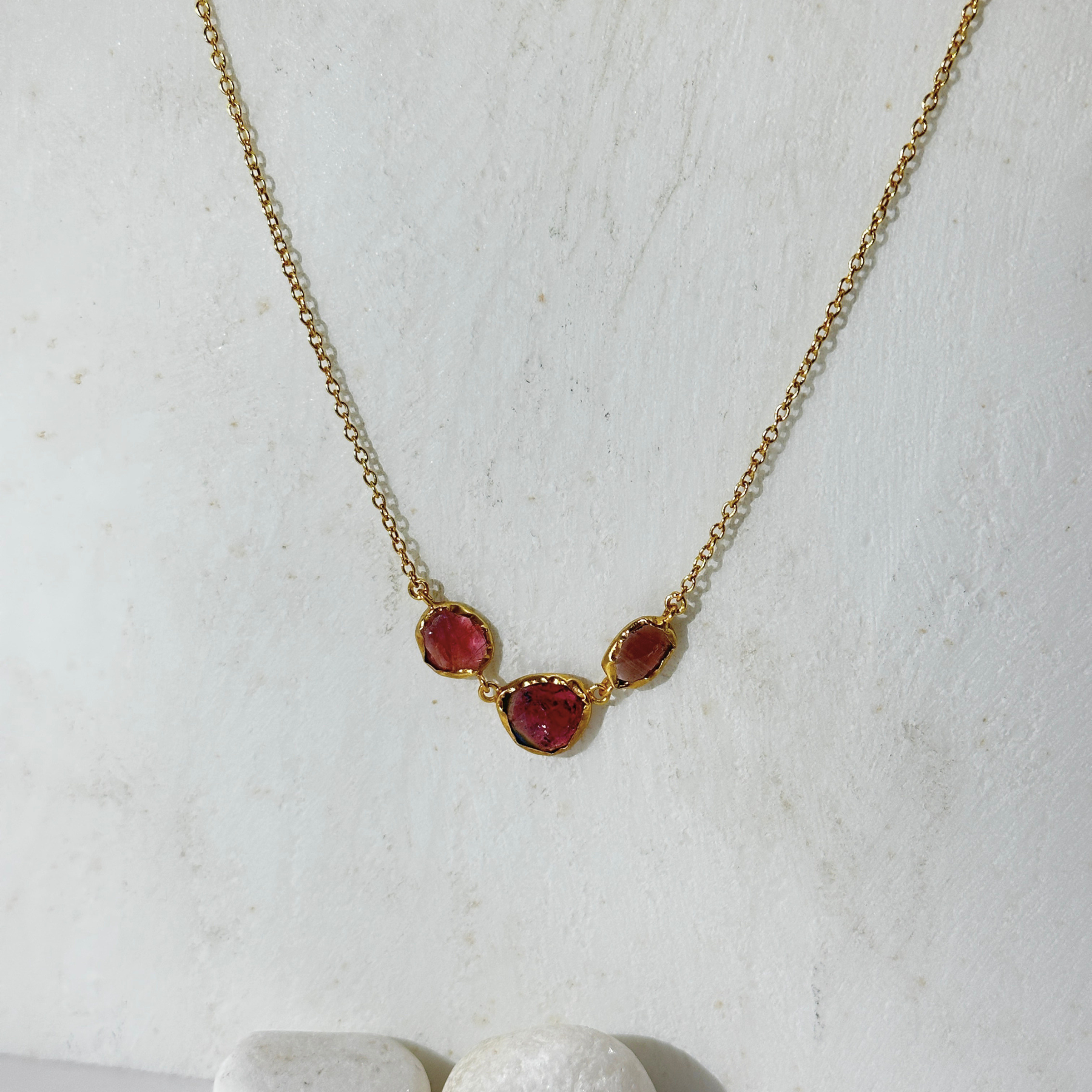 Yeu Tourmaline 18k Gold Plated Silver 925 Necklace
