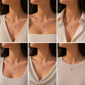 Rectangle Aquamarine 925 Silver Pendant