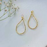 Gold plated sterling silver earrings, 18k gold plated 925 sterling silver earrings for women, Earrings, Golden earrings 