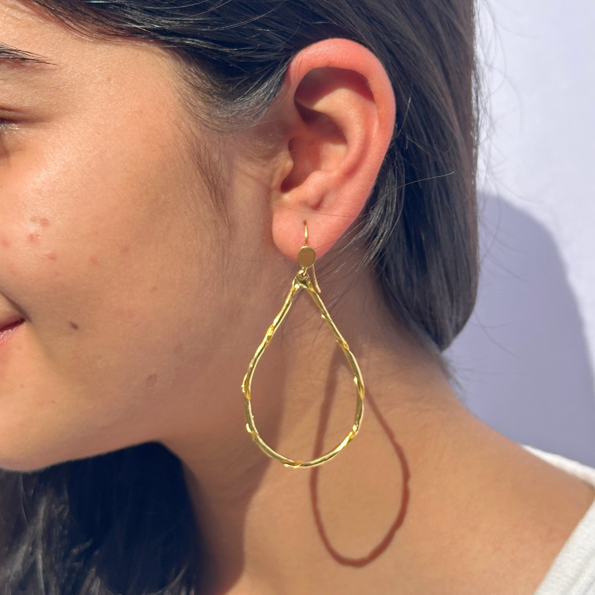 Gold plated sterling silver earrings, 18k gold plated 925 sterling silver earrings for women, Earrings, Golden earrings 