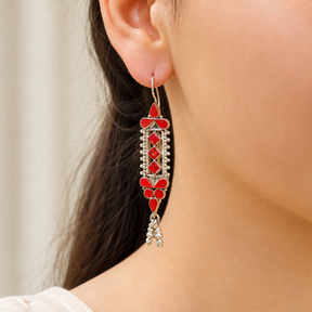 Atheen Coral Silver 925 earrings