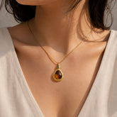 Bronco Beer Quartz 18k Gold Plated Silver 925 Pendant