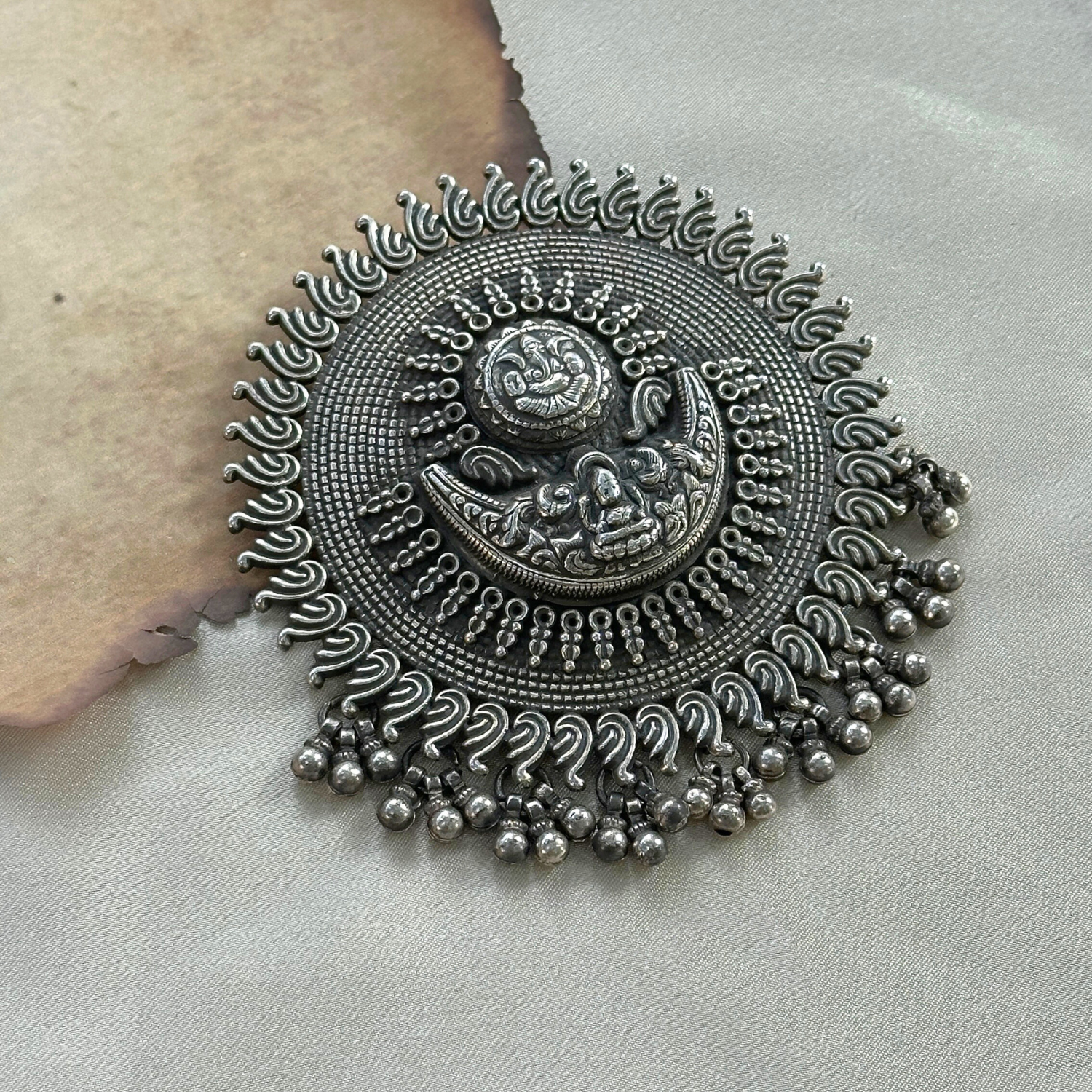 Traditional Silver 925 Pendant, Silver Ethnic Pendant, Sterling Silver Tribal Pendant, Handcrafted Silver Pendant, Vintage Style Silver Pendant