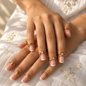 Riva 18K Gold Plated Silver 925 Nail Ring