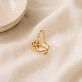 Vani 18K Gold Plated Silver 925 Pearl Nail Rings