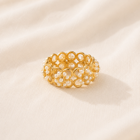Niena 18K Gold Plated Silver 925 Pearls Ring