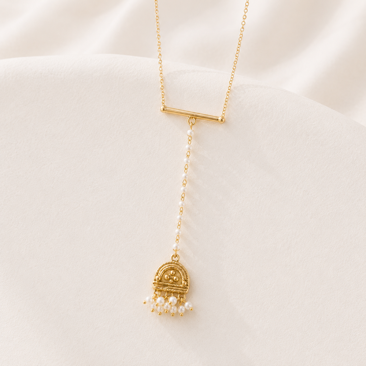 Ojasvni 18K Gold Plated Silver 925 T-shape Necklace