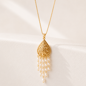 Svara 18K Gold Plated Silver 925 Pearl Pendant