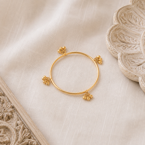 Ghunghru 18K Gold Plated Silver 925 Bangle