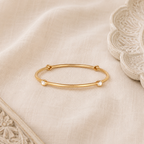 Sitara 18K Gold Plated Silver 925 Polki Bangle
