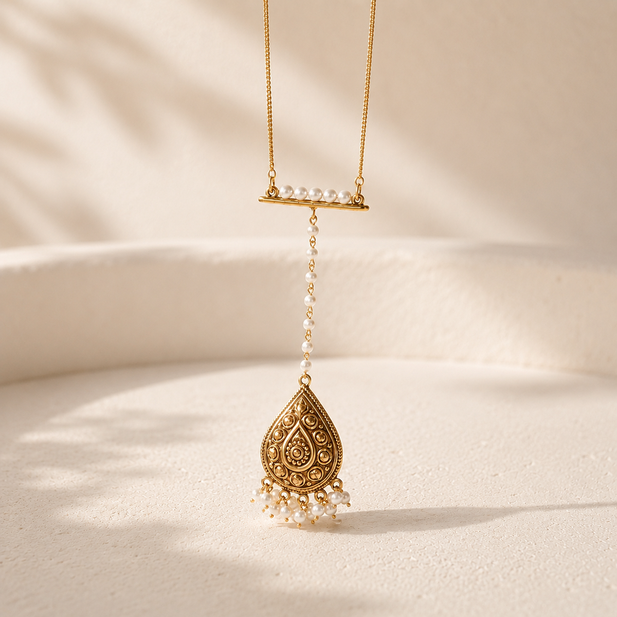 Arunya 18K Gold Plated Silver 925 Pearl Necklace