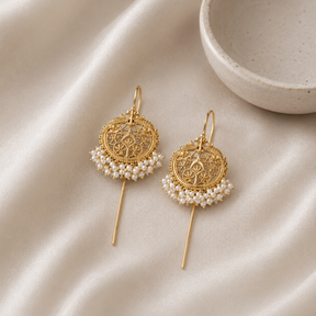 Kenay 18K Gold Plated Silver 925 Pearl Earcuffs