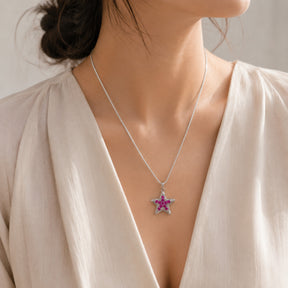 Bliss Ruby Silver 925 Star Pendant