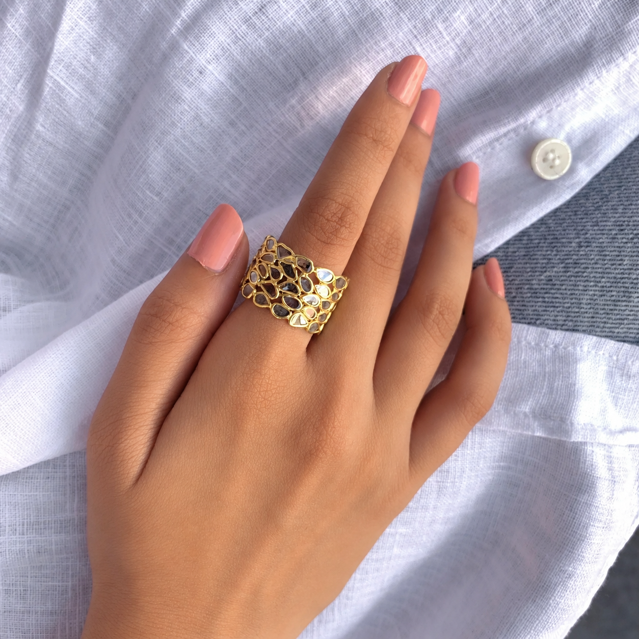 Goldberga 18K Gold Plated Silver 925 Ring