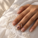 Amoda Ruby Silver 925 Nail Ring