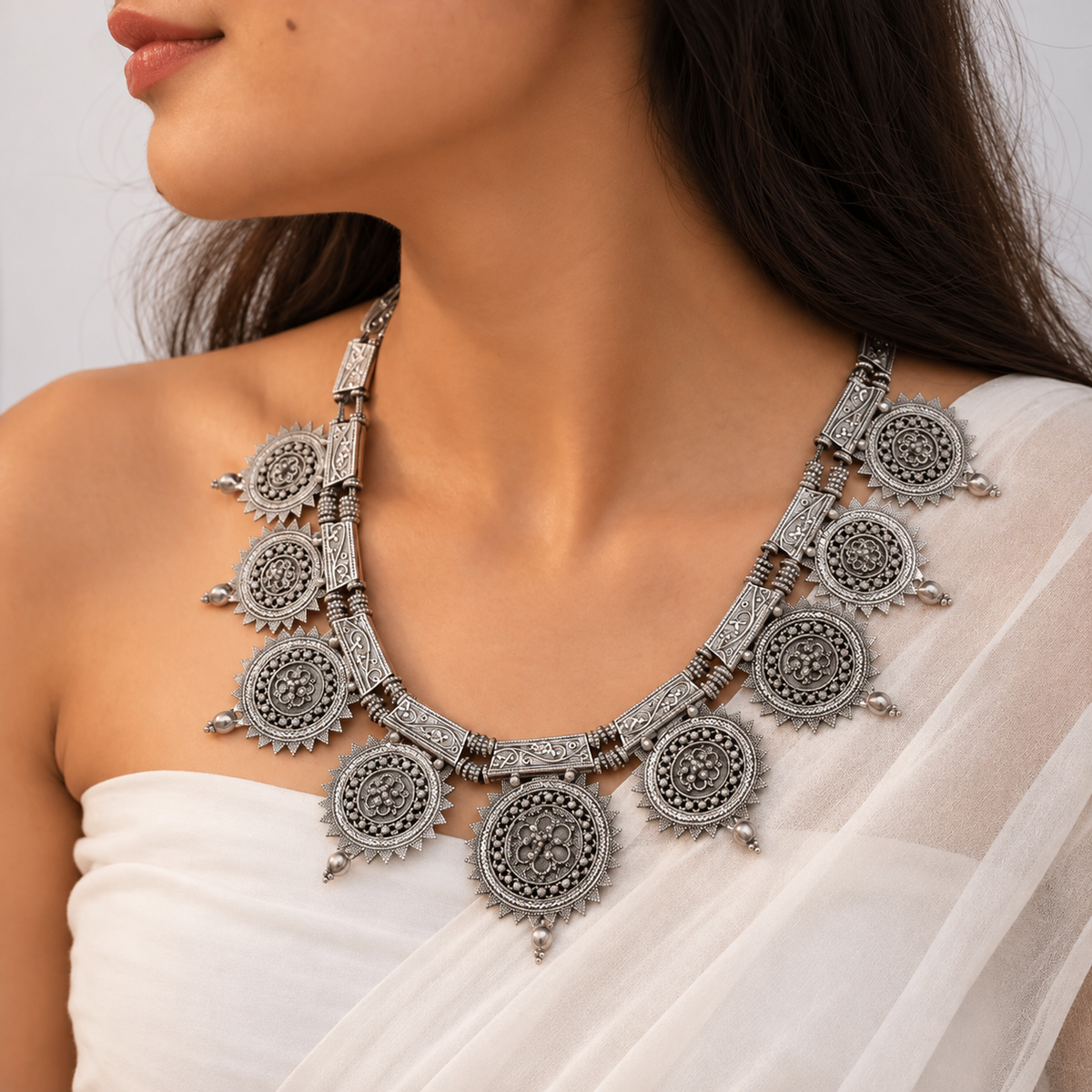 Chavanya Traditional Silver 925 Necklace