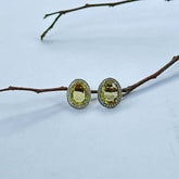 Everyday wear earrings Lemon Quartz Silver 925 Studs