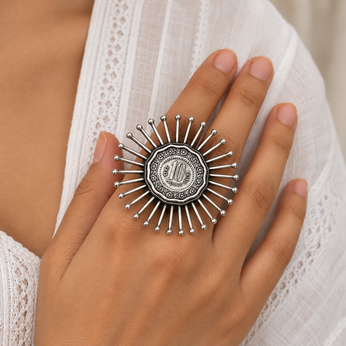Coin Designer Silver 925 Ring
