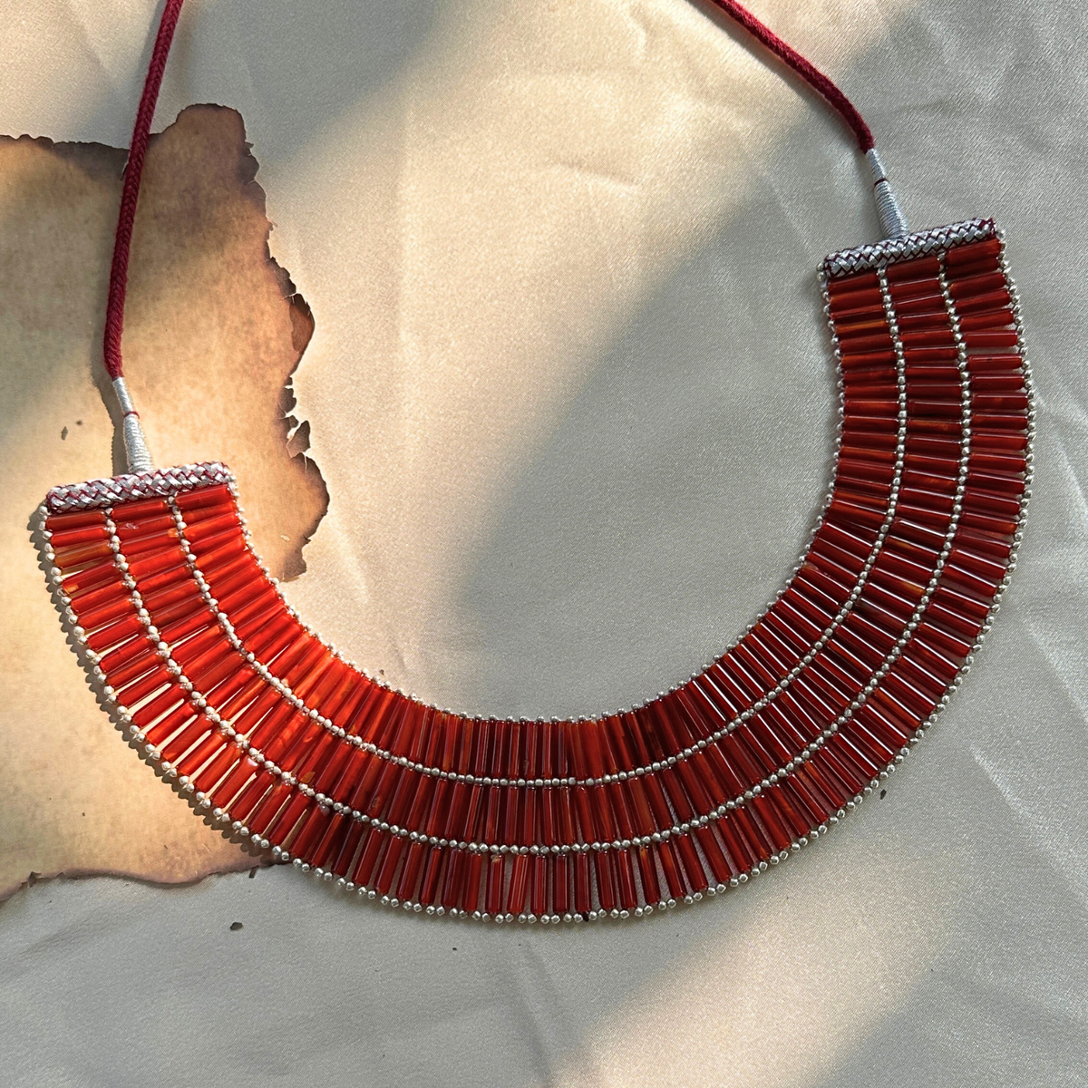 Coral Silver 925 Necklace,  Coral Sterling Silver Necklace, Handmade silver jewelry