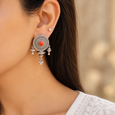 Coral with silver 925 studs