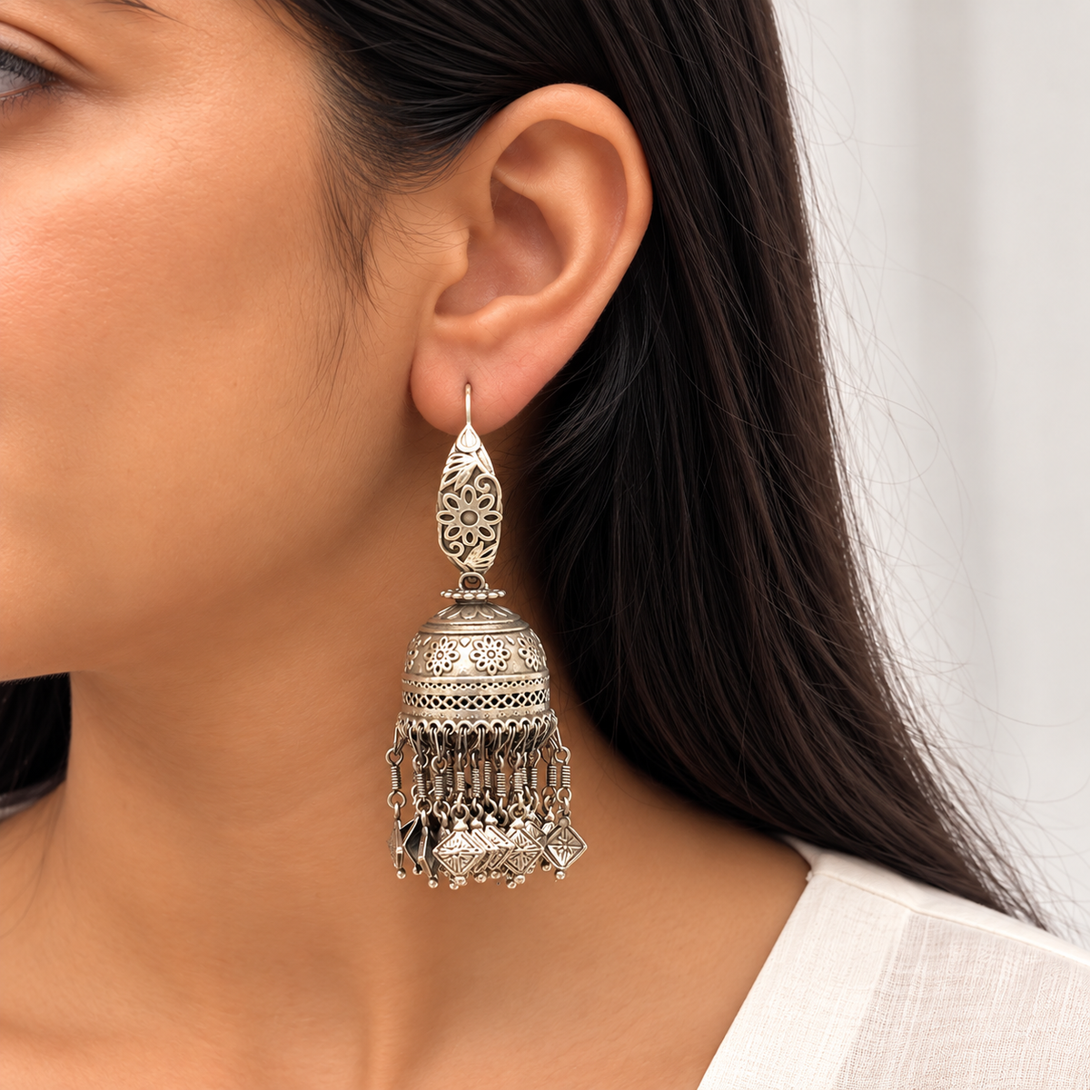 Dariya Traditional Silver 925 Earrings