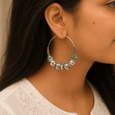Dhavit Traditional Silver 925 Earrings