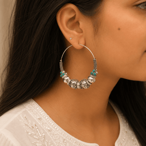 Dhavit Traditional Silver 925 Earrings