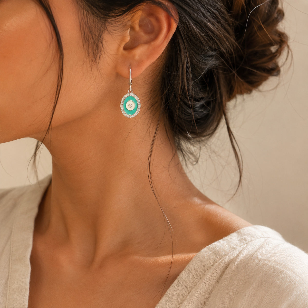 Driz Evil Eye Silver 925 Earrings