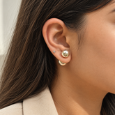 Dumbell Silver 925 Earrings