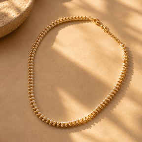 Siraht 18K Gold Plated Silver 925 Pearls Necklace