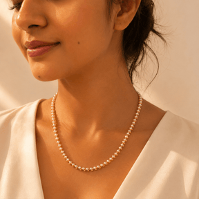 Siraht 18K Gold Plated Silver 925 Pearls Necklace