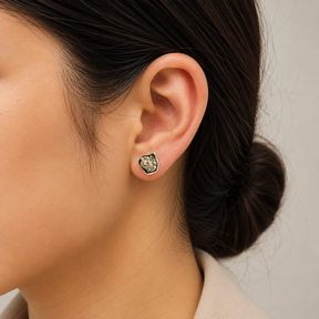 Ena Gun Metal Silver 925 Earrings