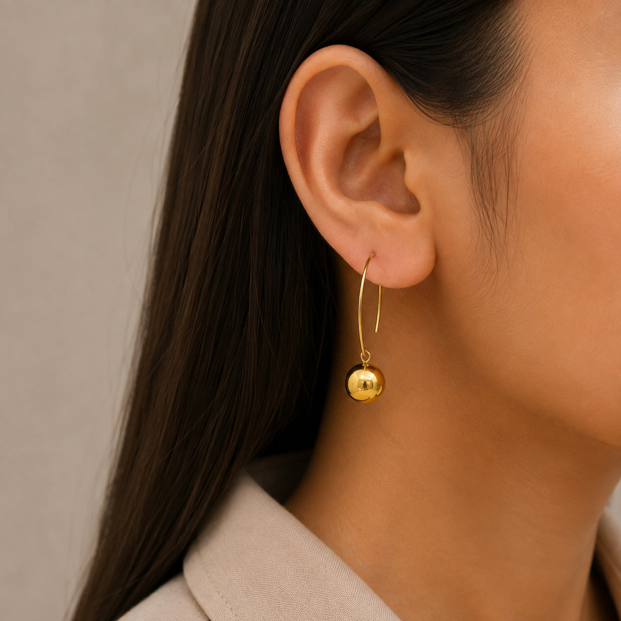 Everett Gold Plated Silver 925 Earrings