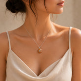 Venus 925 Silver Gold Plated Citrine Pendant