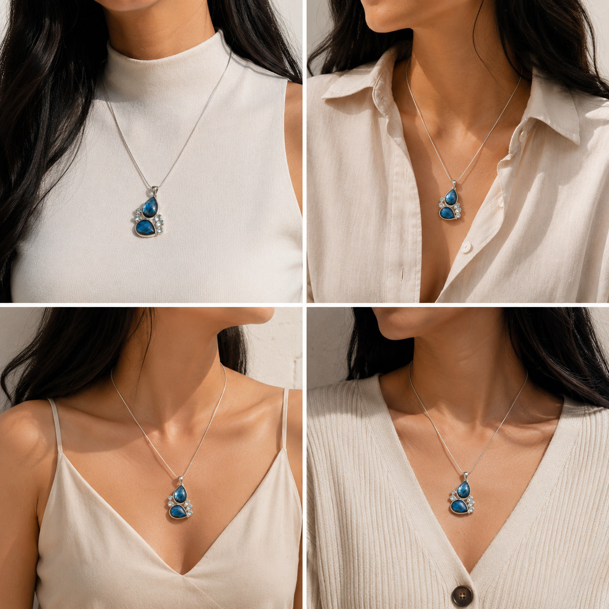 Finn Multistone Silver 925 Pendant